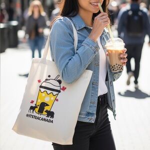 🇨🇦 It’s Tea Tote Bag (Canadian Bubble Tea brand 🧋) OOAK!